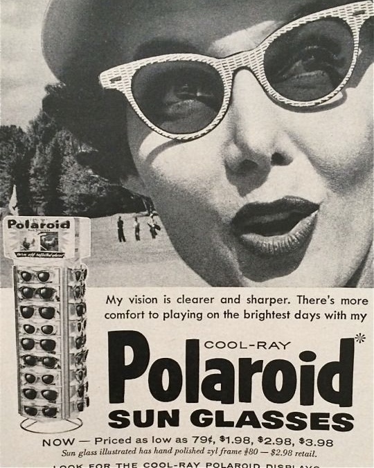 Ретро реклама очков Polaroid