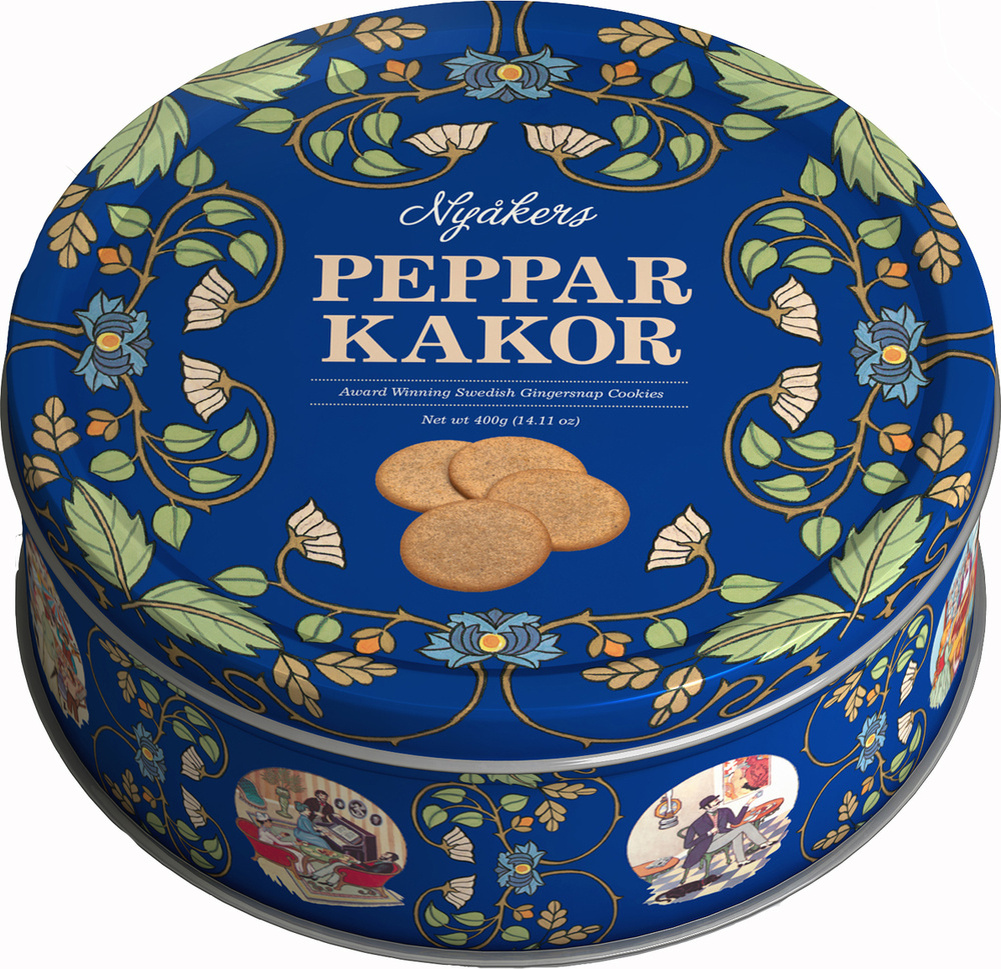 Nyakers Хрустящее имбирное печенье в жестяной банке