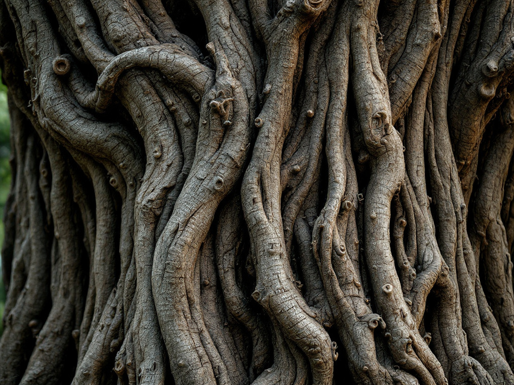 Причудливо переплетаются ветви деревьев