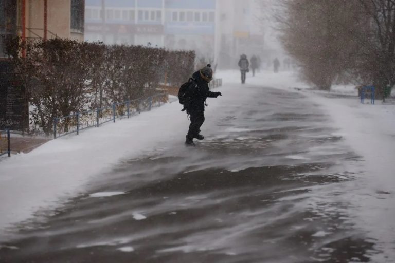    В Абдулино ученики младших классов из-за метели не пошли в школу Ирина Рабочих