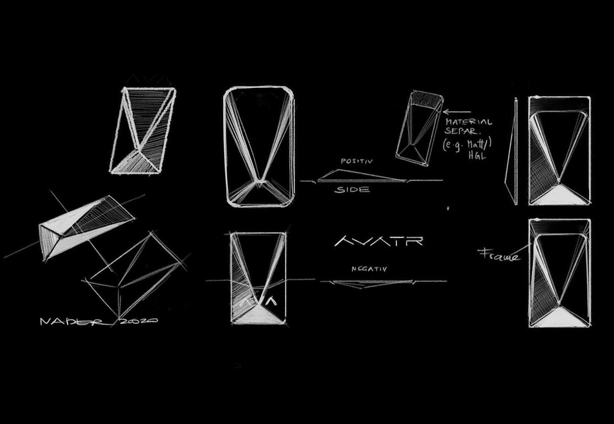 Эскиз логотипа Avatr. Фото: Avatr