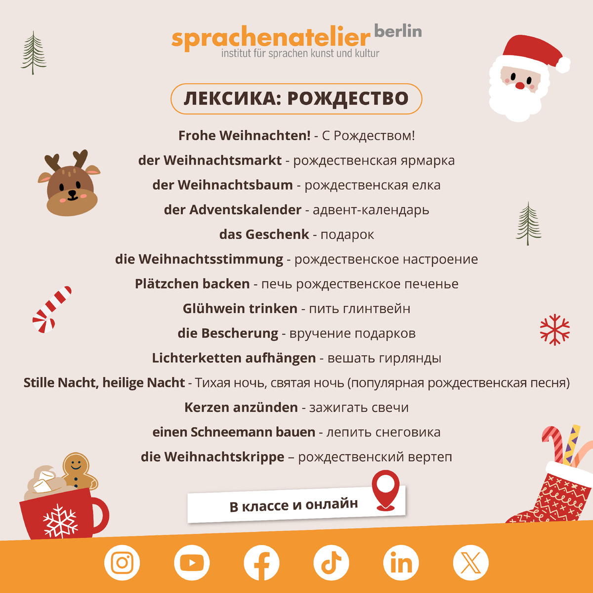 Немецкая лексика на тему "Рождество"