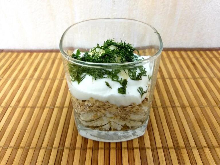 Ленивая овсянка с творогом