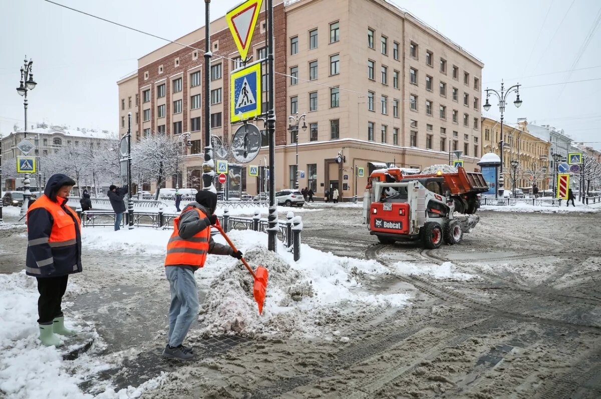    В Петербурге за минувшие выходные выпало от 20 до 24 мм снега