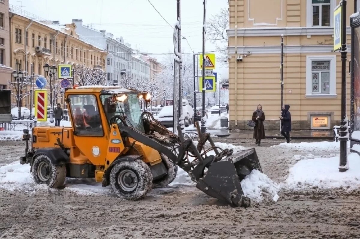    За два дня с улиц Петербурга на полигоны вывезли 35 тыс. кубометров снега