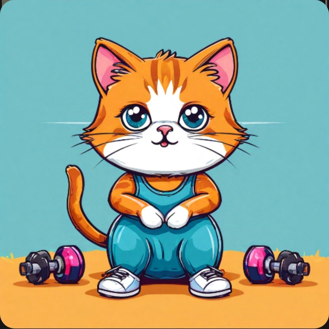 Милый фитнес-котик 