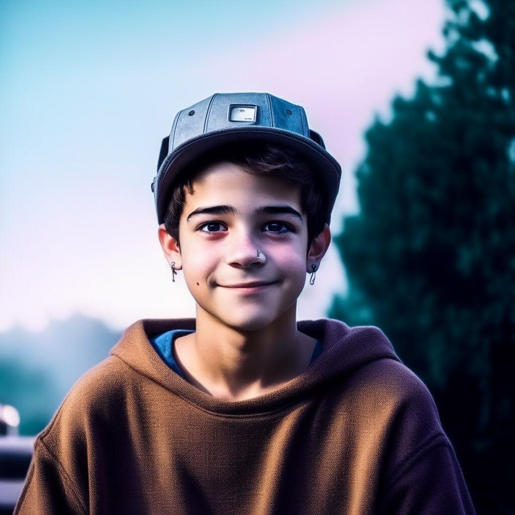 Очень милый робот в виде подростка