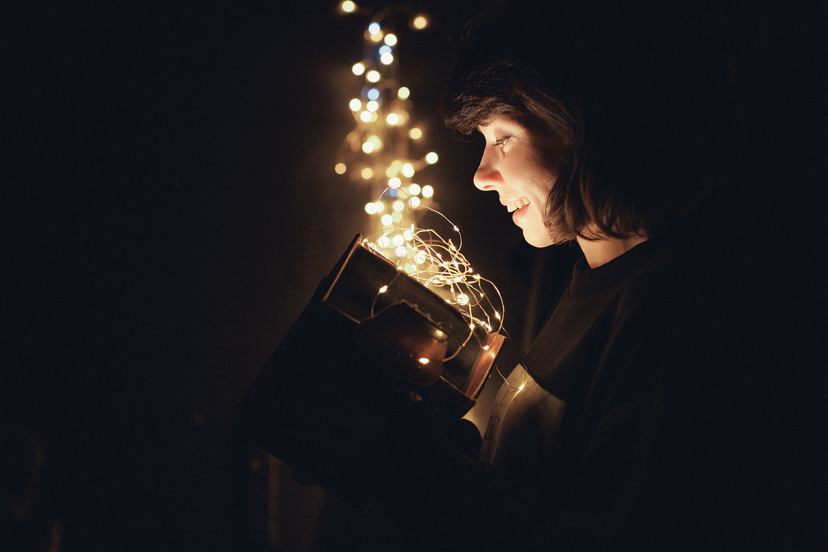 Как снять уютную домашнюю картинку с новогодней гирляндой, праздничными огоньками?