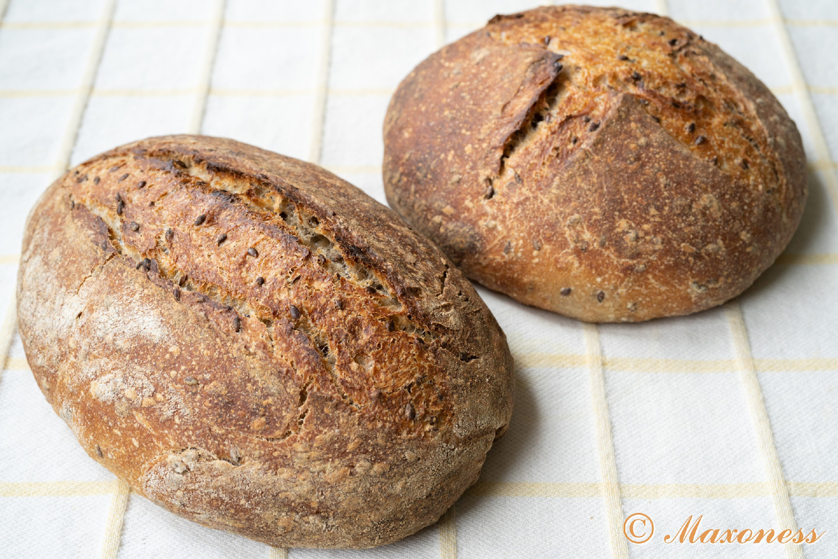Хлеб на закваске с обжаренным льном