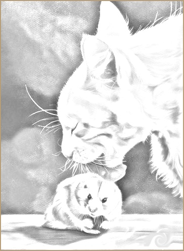 Закадычные друзья Кошка и Хомяк
Бредут по свету песни поют - так хорошо!
Но у Кошки, в отличие от Хомяка,
Всегда есть закусочка