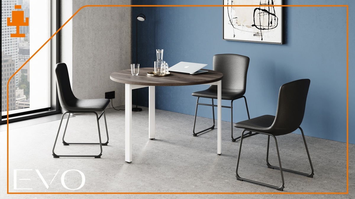 Переговорные и журнальные столы — важные элементы офиса, создающие комфортное пространство для общения и отдыха. Столы серии Evo предлагают стильные и практичные решения, подходящие как для конференц-залов, так и зон ожидания.