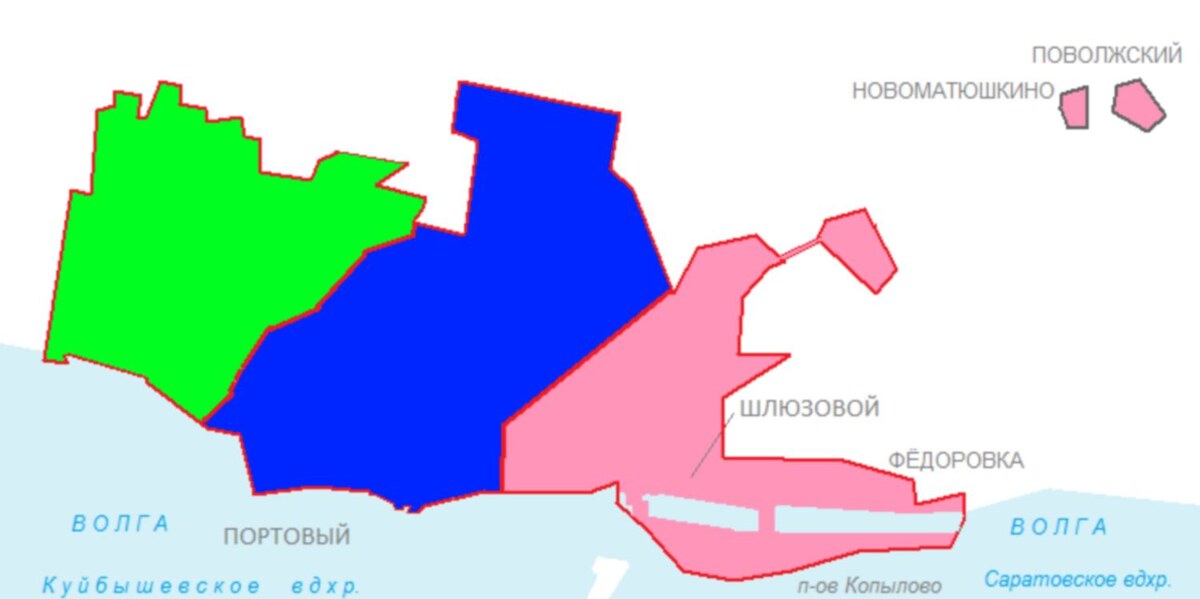 Районы города Тольятти