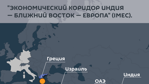 Коридор Индия - Ближний Восток - Европа" (IMEC) © Sputnik/Vahram Mkrtchyan