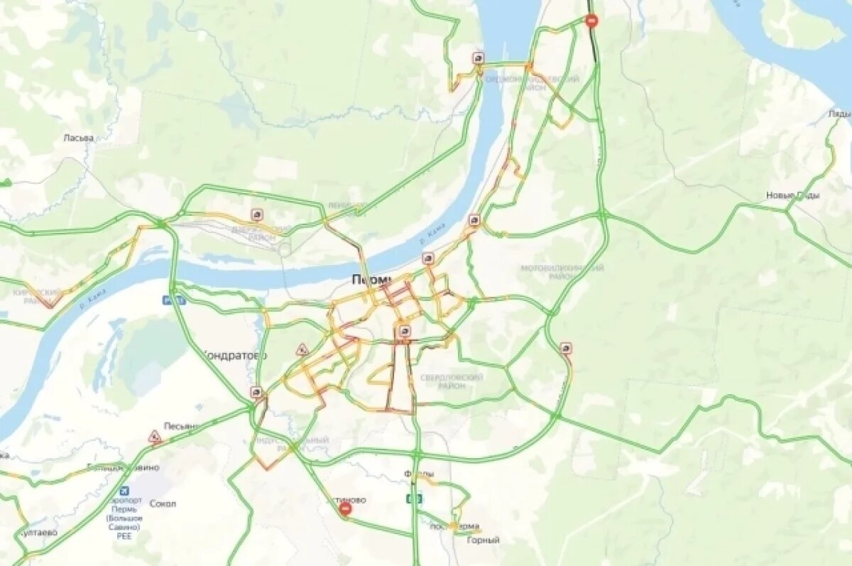    В один момент насчитывалось сразу семь аварий.