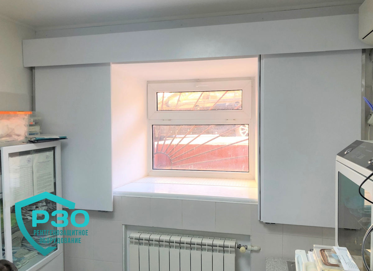 Откатные рентгенозащитные ставни