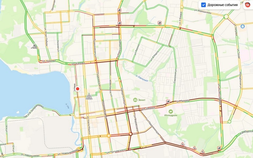    Ижевск встал в 10-балльных пробках