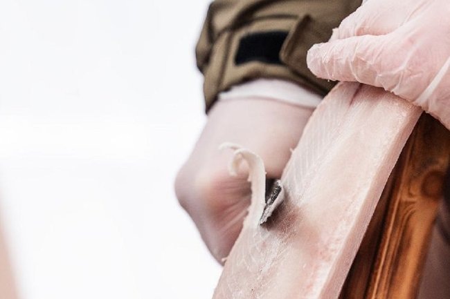    Фестиваль "Вкусы Севера" строганина