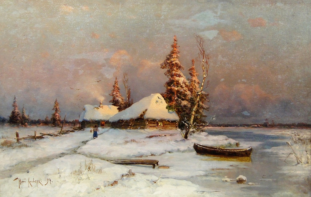 Клевер Ю. Ю. "Зимний вечер". 1894 год.