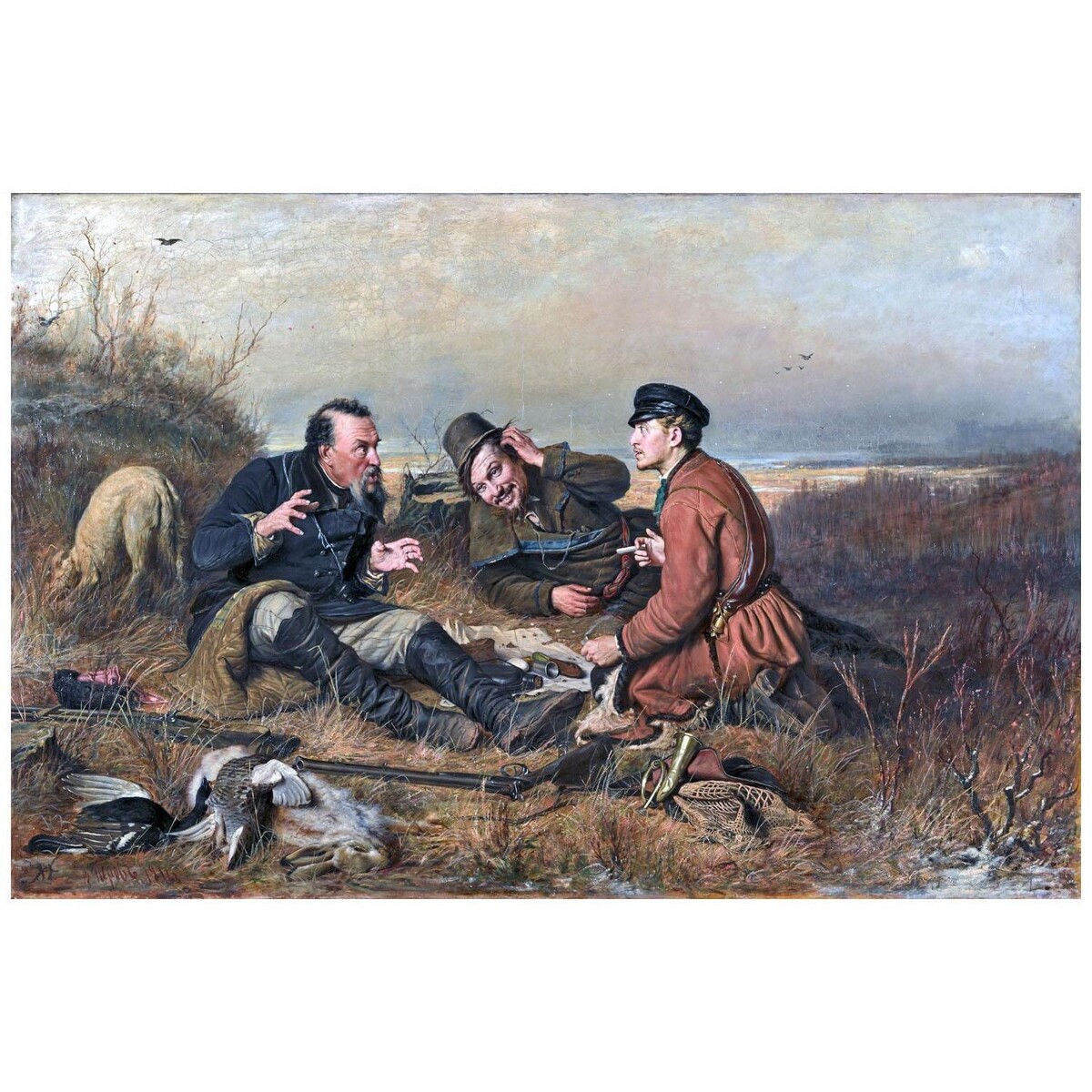 Василий Перов. Охотники на привале. 1871. Третьяковская галерея
