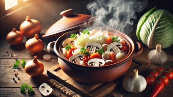    Готовим в горшочках: аппетитная капуста с грибами Виктория Шварц