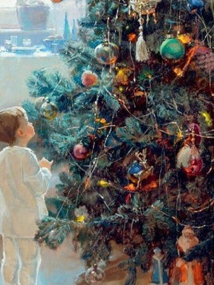 Фрагмент. Александр Левченков «Утро Нового года» (1999), все изображения взяты из открытых источников сети интернет. 