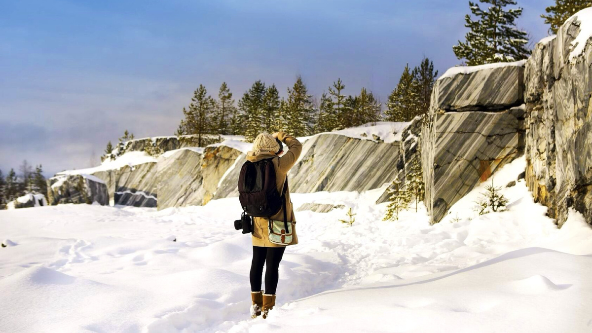 Горный парк "Рускеала" зимой