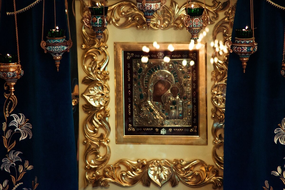 Список Казанской иконы Божией Матери Крестовоздвиженской церкви Богородицкой обители.