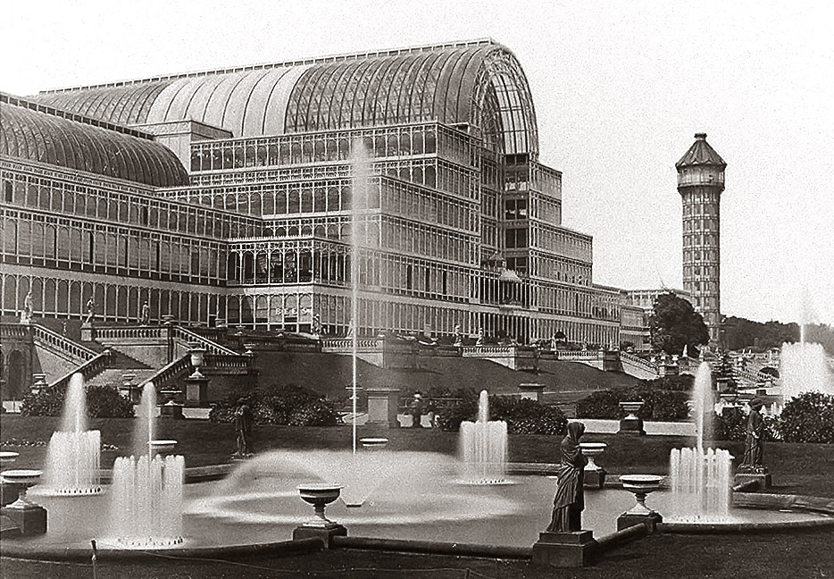 Crystal Palace, архитектор Джозеф Пакстон. Фотография 1854 года