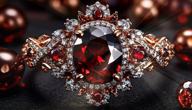 Кольцо с гранатом / Взято из открытых источников