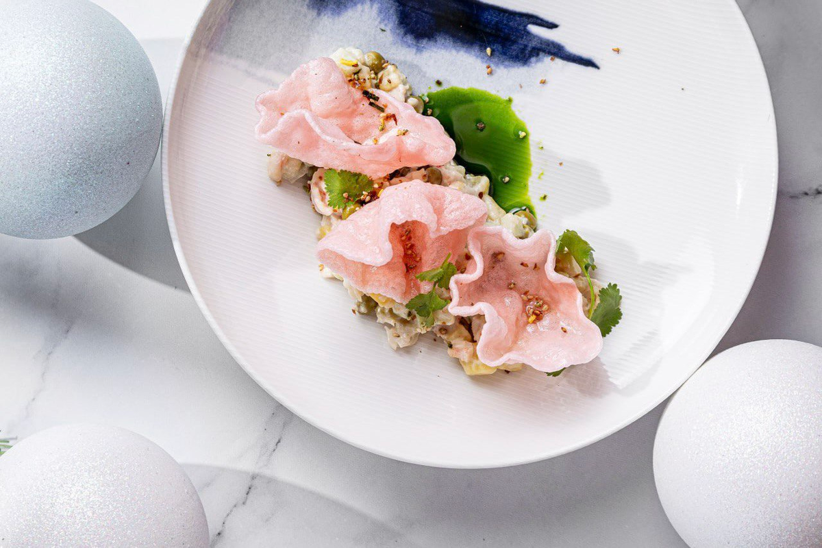 Фото: Оливье с креветками Fish Культура