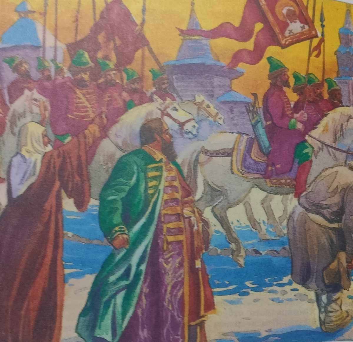 Московские стремянные стрельцы отправляются под Смоленск во время Смоленской войны 1632-1634 годов.