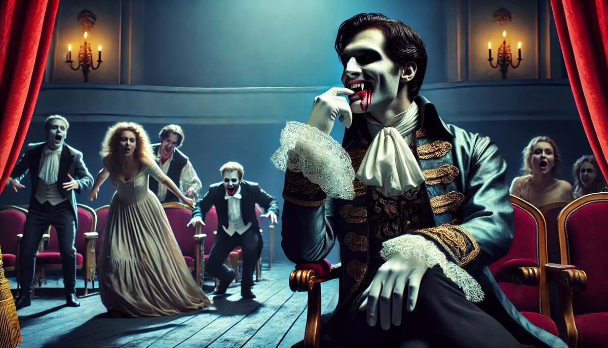 Когда программа «свампирит»: довольный вампир наблюдает, как зрители теряют силы и разбегаются в боковые выходы