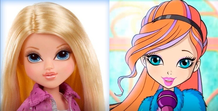 Кукла Мокси и Блум из Клуба Винкс.