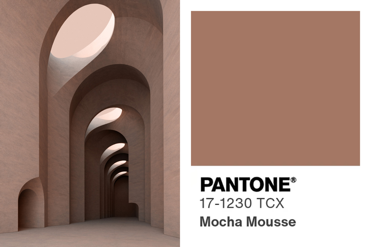 Теплый коричневый оттенок навевает приятные чувства — словно в снежный вечер пьешь горячий шоколад со взбитыми сливками