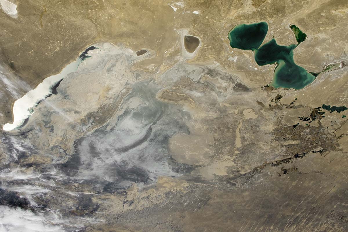 Снимок Аральского моря с борта МКС 17 октября 2023 года / Фото: NASA 