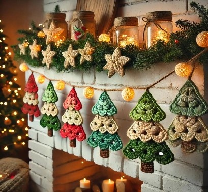Отличные идеи для вязания новогоднего декора крючком!
