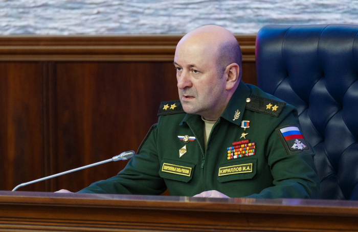    Начальник войск радиационной, химической и биологической защиты ВС РФ генерал-лейтенант Игорь Кириллов.Вадим Савицкий/ТАСС