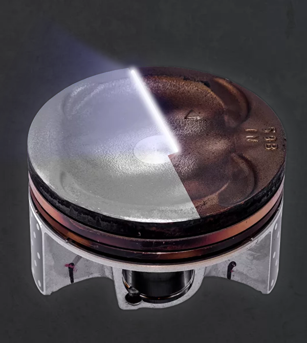 Процесс работы лазерного луча на обрабатываемой поверхности