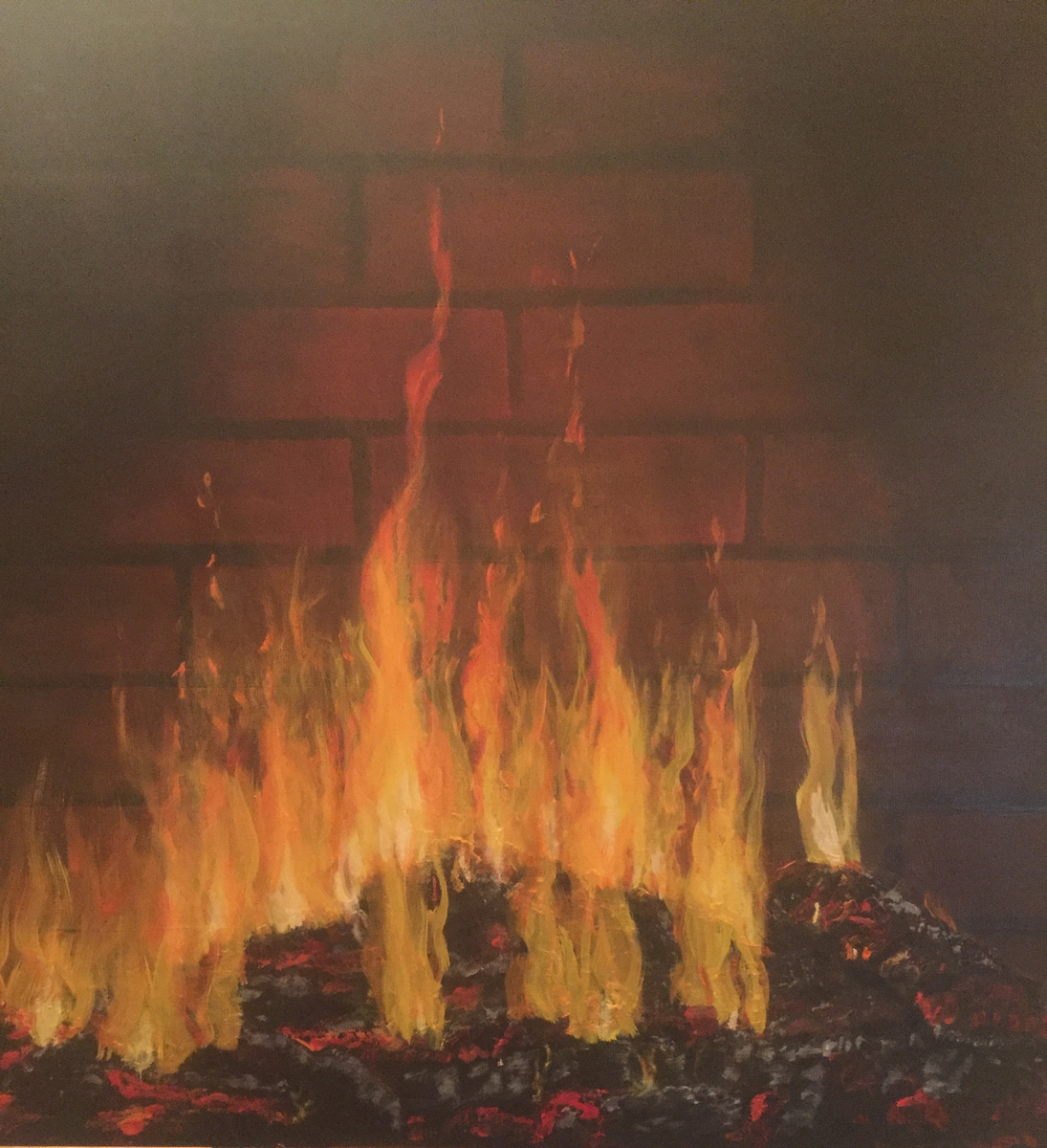 Лариса Волошина - "Мирный огонь - домашний очаг". Работа, подаренная по "Акции Добра" для пострадавших регионов