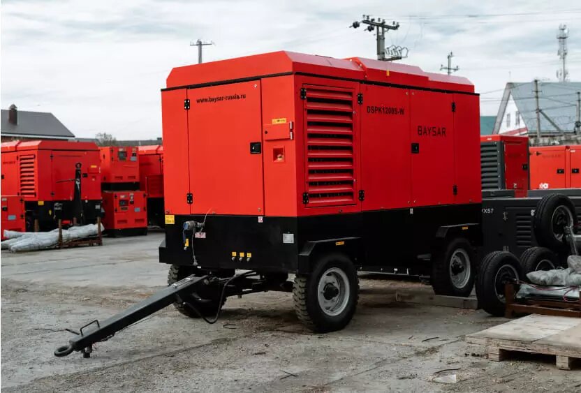 Дизельный компрессор BAYSAR DSPK1200S-W с доохладителем