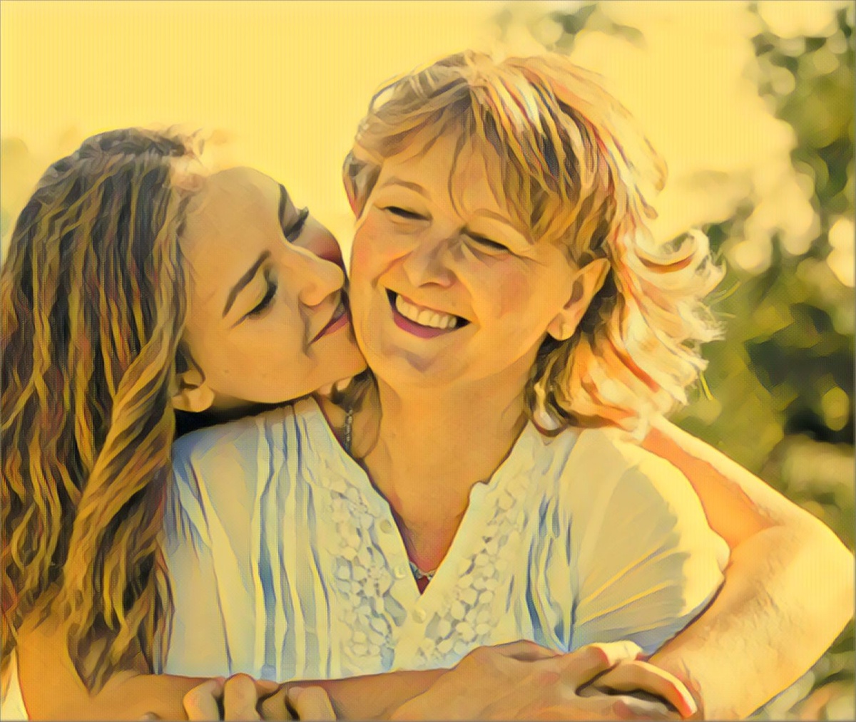 В порыве Анна обняла маму