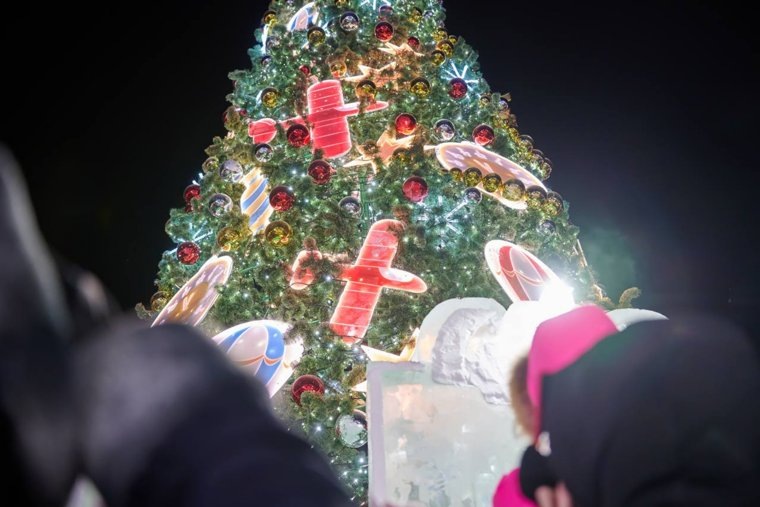 Открытие ледового городка в Салехарде. Фото: Официальный telegram-канал Администрации Салехарда