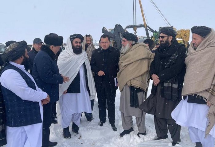 Туркменская делегация во главе с министром иностранных дел Рашидом Мередовым в Афганистане, 15 декабря, 2024 г.