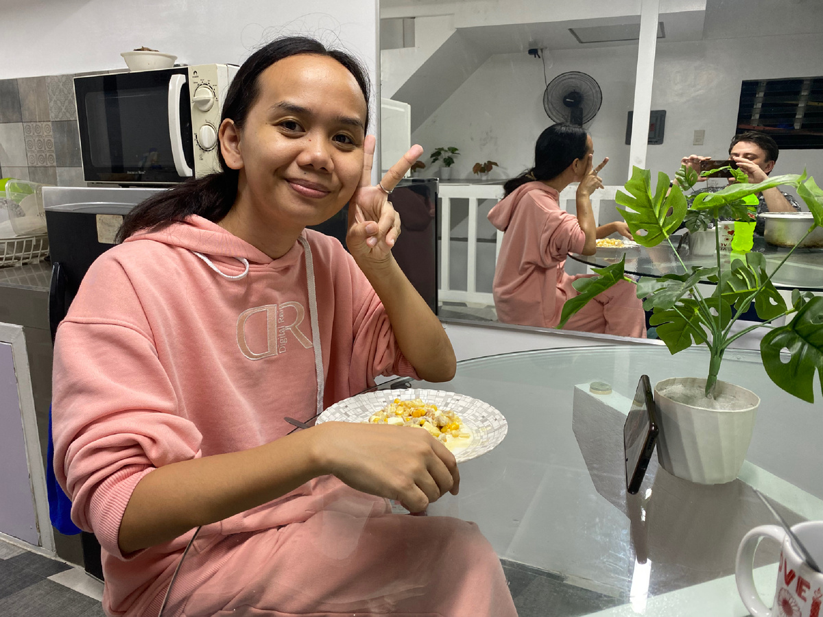 Фото с нашего ужина, салата, который мы приготовили.