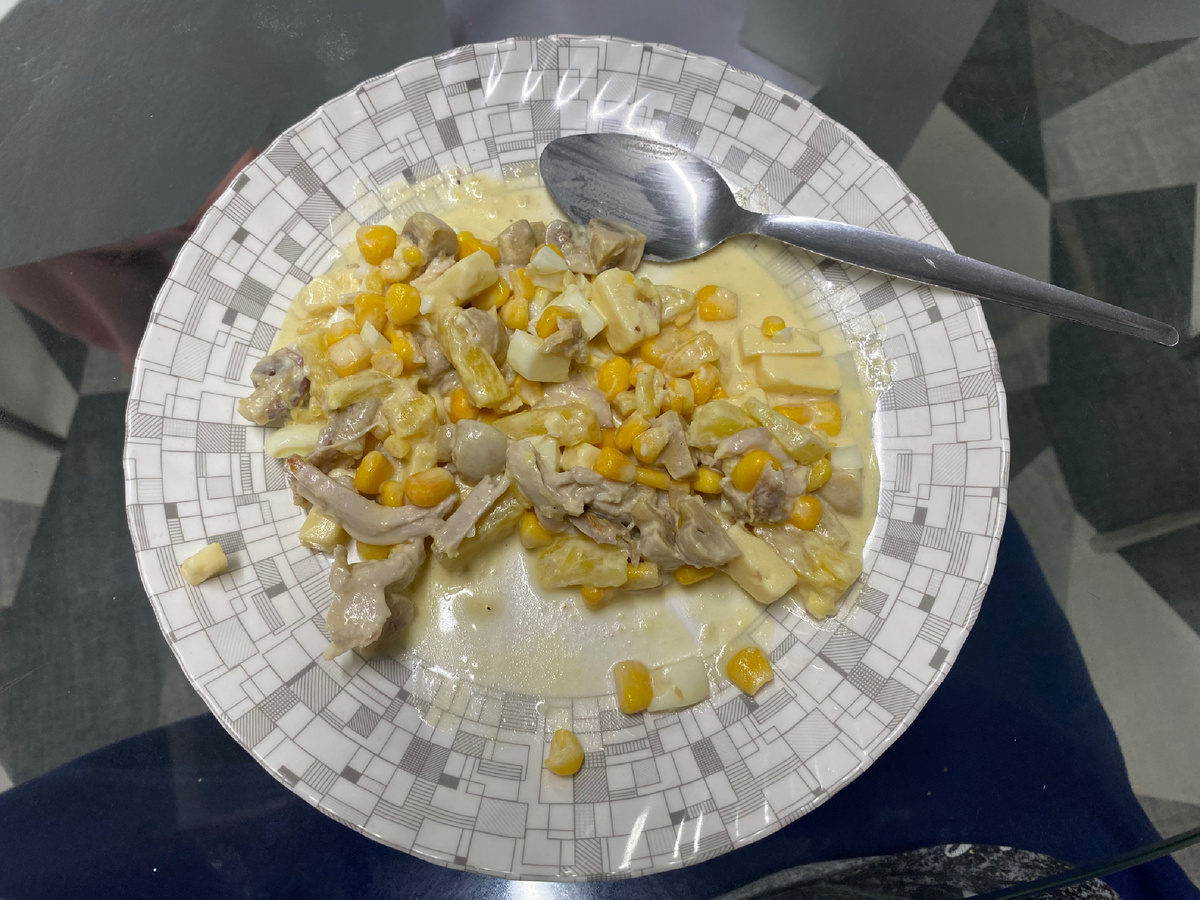 Фото салата, который мы приготовили.