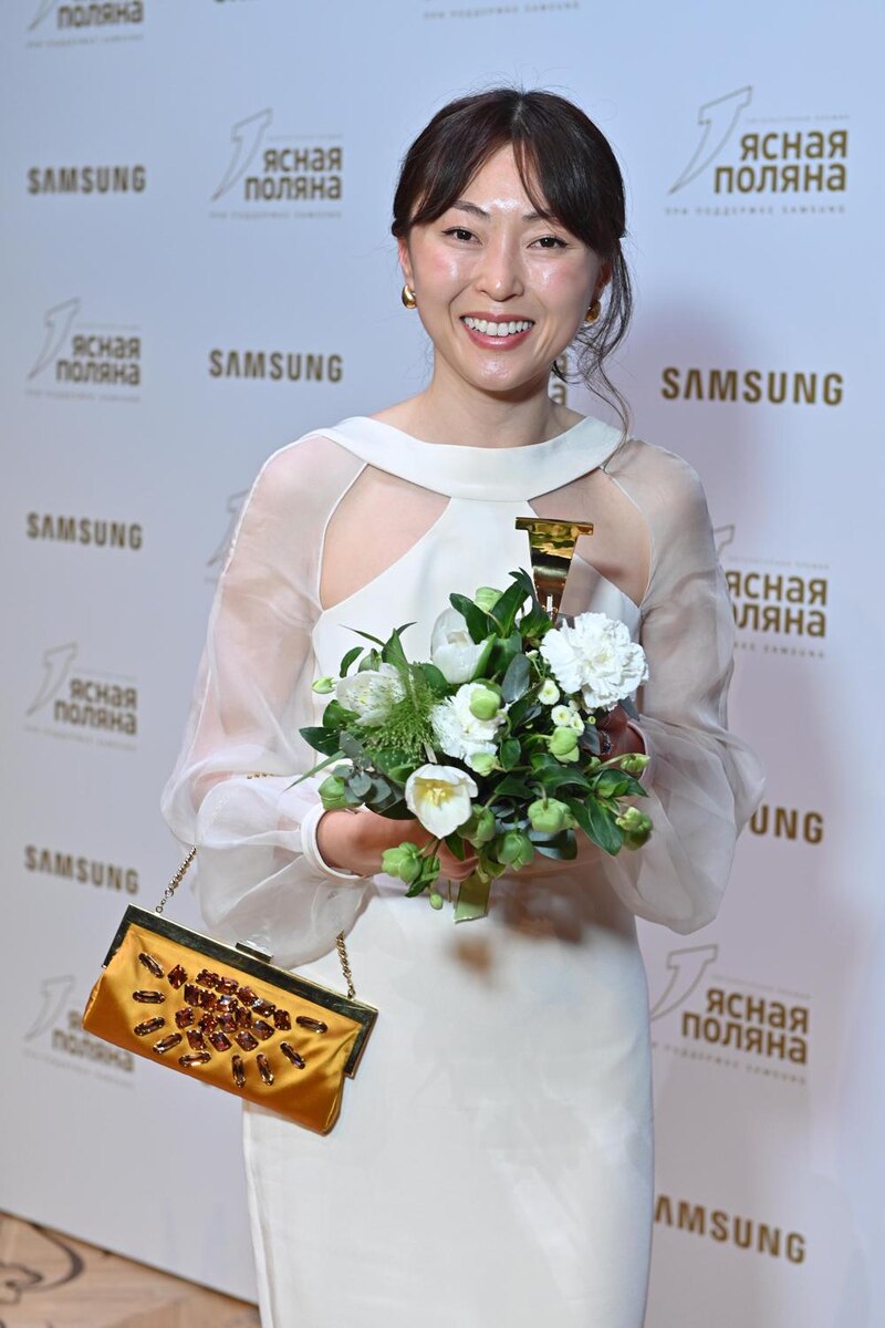 личный архив📷Чухе Ким на вручении премии «Ясная Поляна»