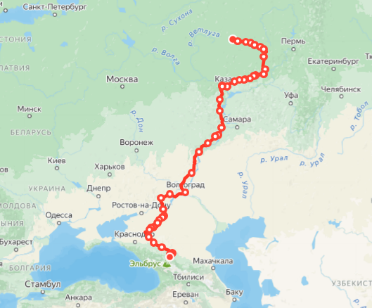 Яндекс.Расписания. Маршрут поезда № 368