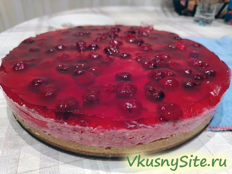 Чизкейк с вишней и творогом