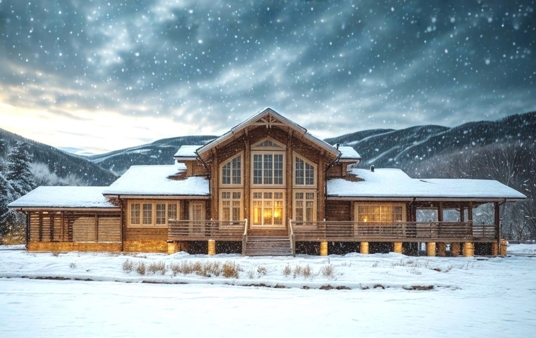 Дом из клееного бруса по проекту Селигер