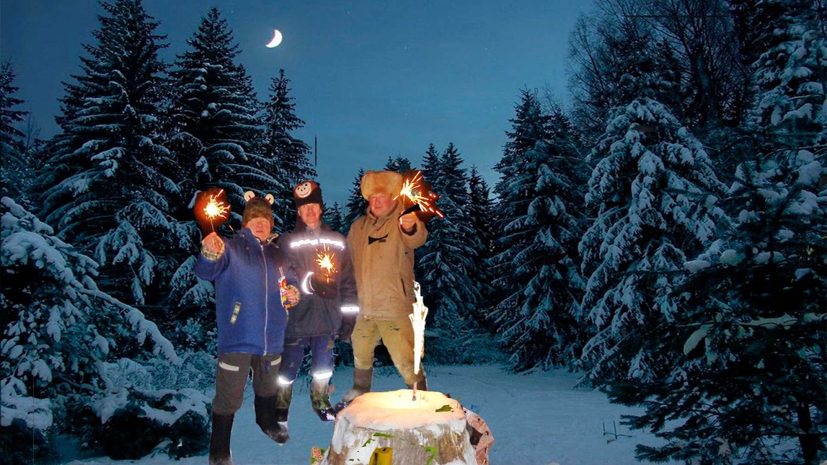 Праздник в зимнем лесу.